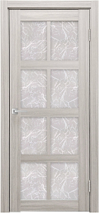 Товар Межкомнатная дверь Легенда К-8 тон Белая лиственница Остекление Гранит прозрачный